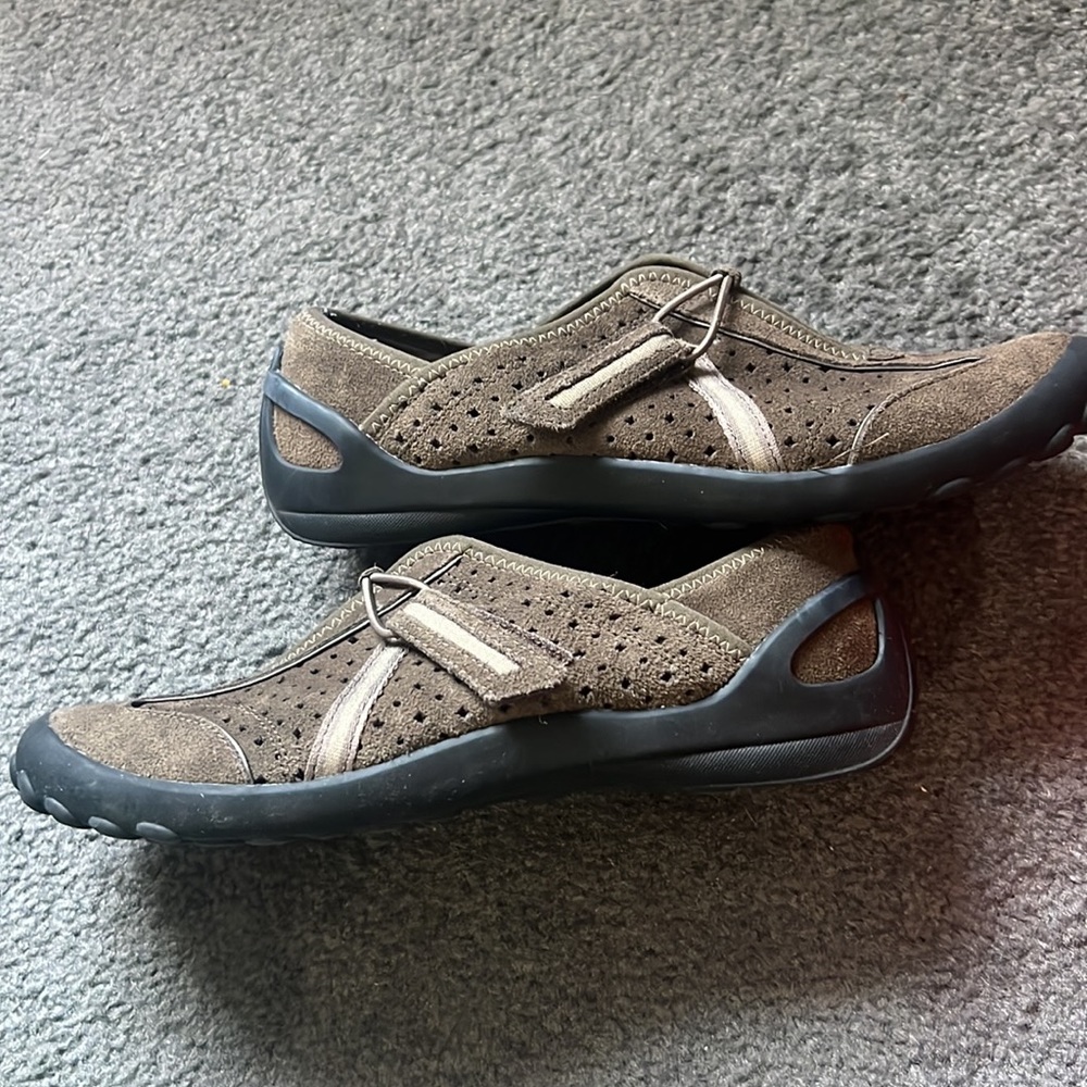 Clarks Womens Tequini Black Casual Flats Size 9 Wide (C,D, W)